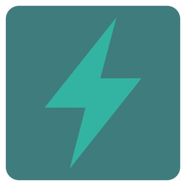 Elektrik Strike düz vektör piktogram