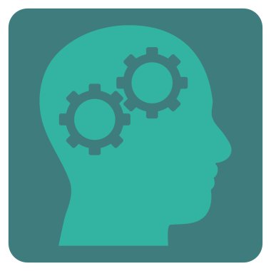 Beyin Dişlileri Düz Vektör Simgesi