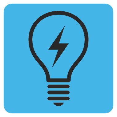 Elektrik Ampul düz vektör simgesi