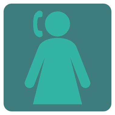 Arama Kadın Düz Vektör Simgesi