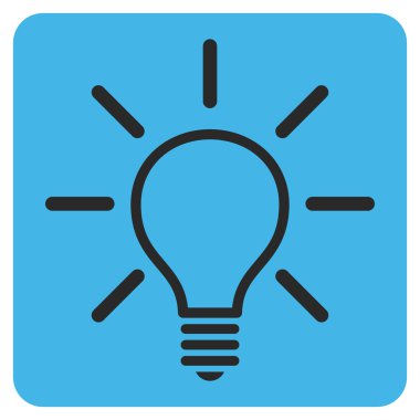 Ampul Düz Vektör Simgesi