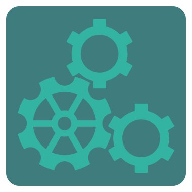 dişliler düz vektör simgesi