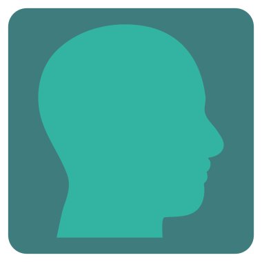 Kafa Profili Düz Vektör Simgesi