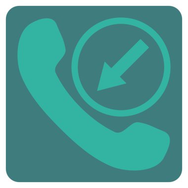 Gelen çağrı düz vektör piktogram