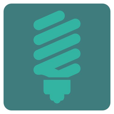 Floresan ampul düz vektör piktogram