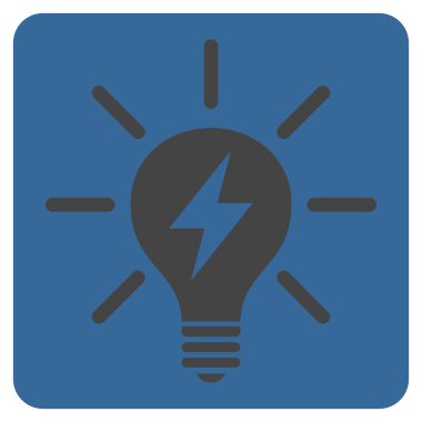 Elektrik ışık ampul düz vektör piktogram