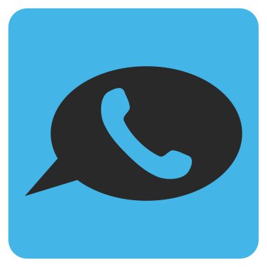 Telefon iletisi düz vektör piktogram