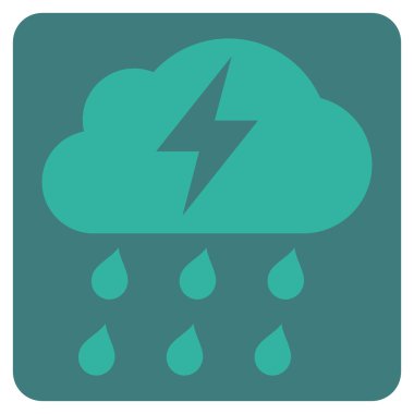 Fırtına düz vektör piktogram