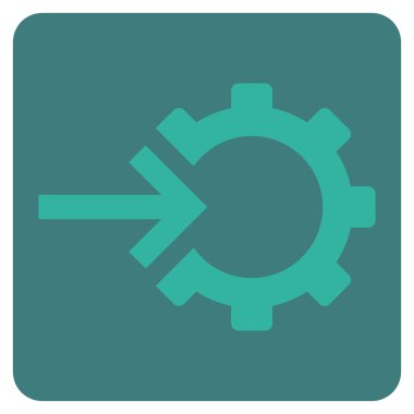 COG Tümleştirme düz vektör simgesi