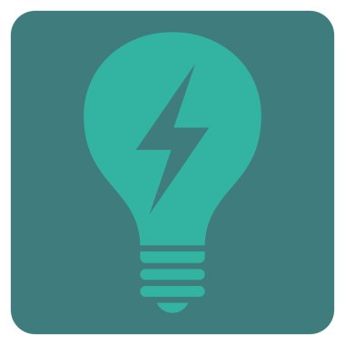 Elektrikli ampul düz vektör piktogram