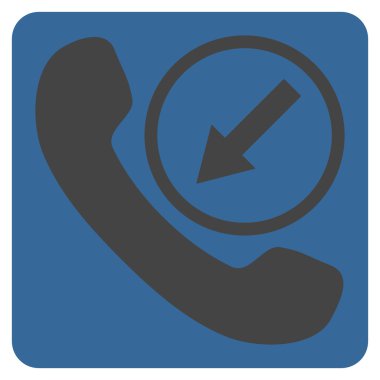 Gelen arama düz vektör simgesi