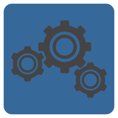 Dişliler Düz Vektör Piktogram