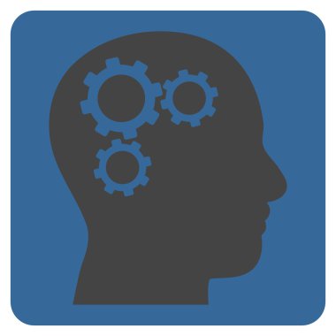 Beyin Dişlileri Düz Vektör Simgesi