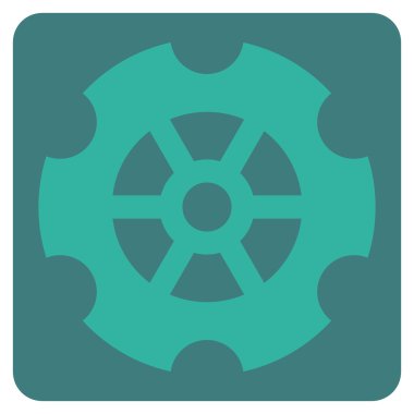 dişli düz vektör simgesi