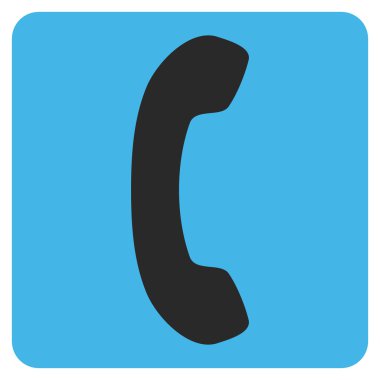 Alıcı düz vektör sembol telefon