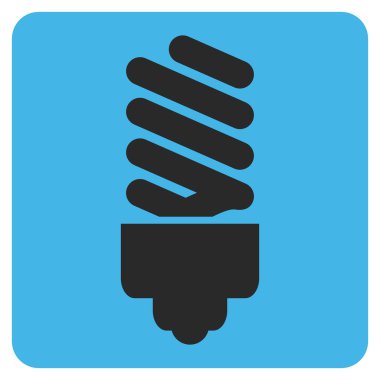 Floresan ampul düz vektör piktogram