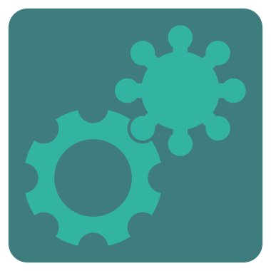 Dişliler Düz Vektör Piktogram