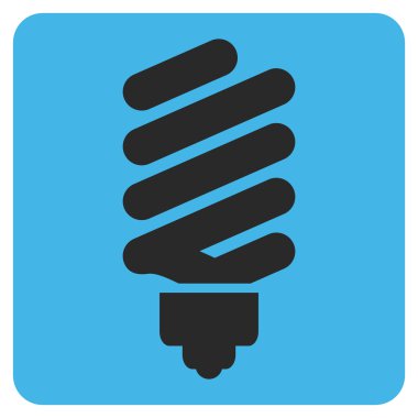 Floresan Ampul Düz Vektör Sembolü