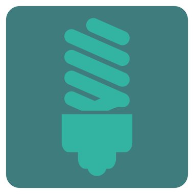 Floresan Ampul Düz Vektör Sembolü