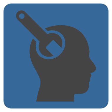 Beyin Aracı Düz Vektör Sembolü