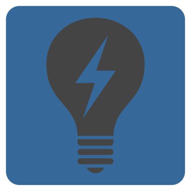 Elektrik Ampul düz vektör simgesi