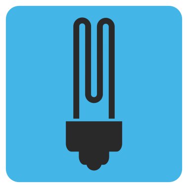 Floresan Ampul Düz Vektör Sembolü