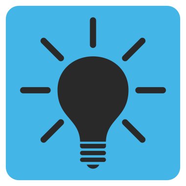 Ampul Düz Vektör Simgesi