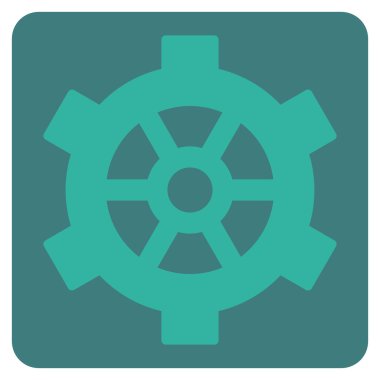 dişli düz vektör simgesi