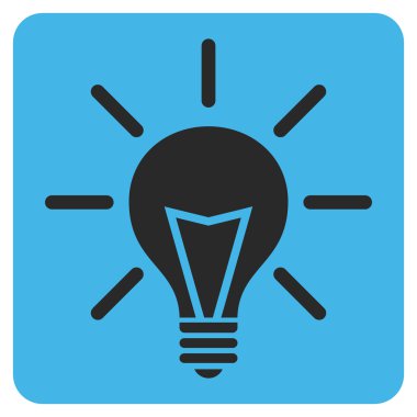 Elektrik ışık düz vektör piktogram