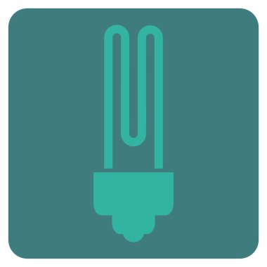 Floresan Ampul Düz Vektör Sembolü