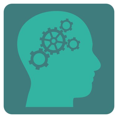 Beyin Dişlileri Düz Vektör Simgesi