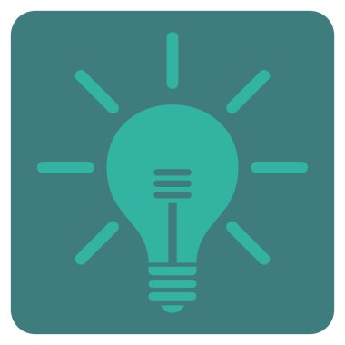 Ampul düz vektör piktogram