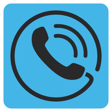 Telefon görüşmesi düz vektör piktogram
