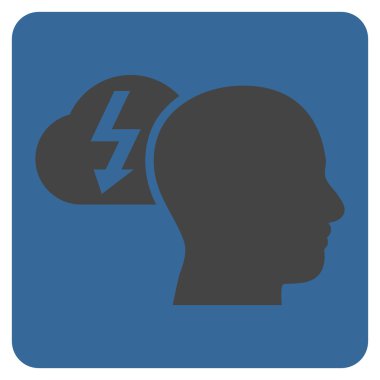 Beyin fırtınası düz vektör piktogram