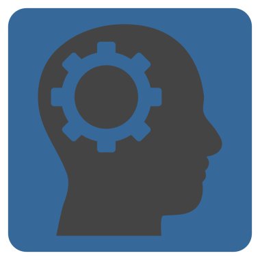 Intellect Gear Flat Vector Symbol