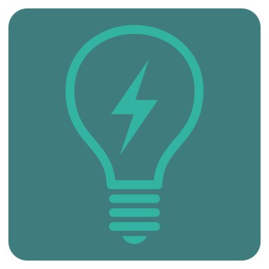 Elektrikli ampul düz vektör piktogram