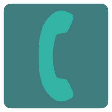 Telefon Alıcısı Düz Vektör Sembolü