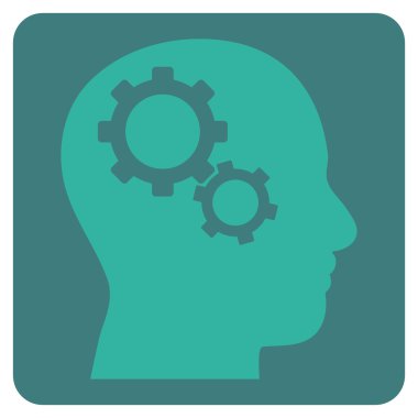 Beyin Dişlileri Düz Vektör Simgesi