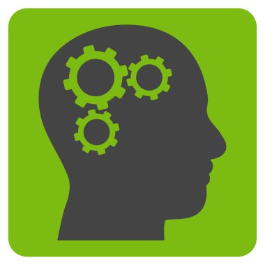 Beyin Dişlileri Düz Vektör Simgesi