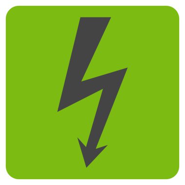 Yüksek Gerilim Düz Vektör Simgesi