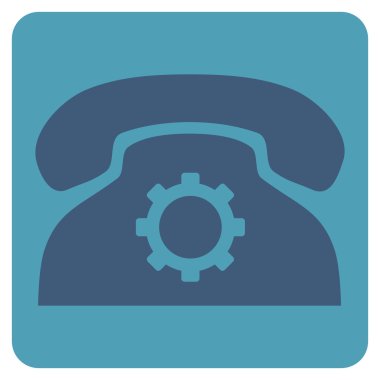 Telefon ayarları düz vektör simgesi