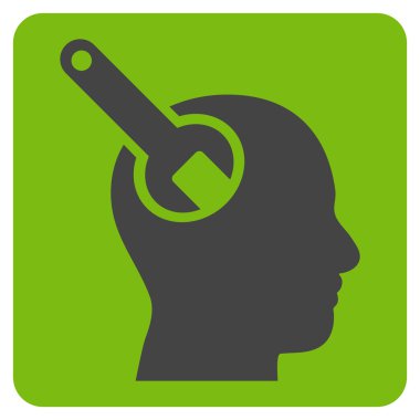 Beyin Aracı Düz Vektör Sembolü