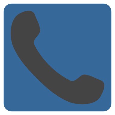 Telefon alıcı düz vektör simgesi