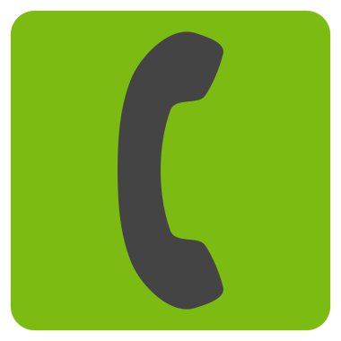 Telefon alıcı düz vektör simgesi