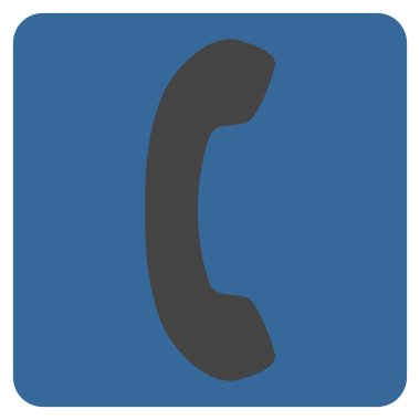 Alıcı düz vektör sembol telefon