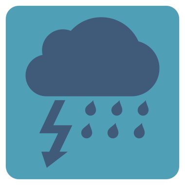 Fırtına düz vektör piktogram