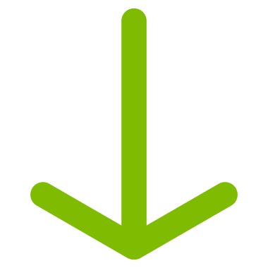 Düz vektör simgesi aşağı ok