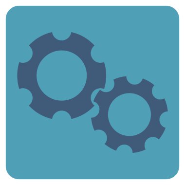 Dişliler Düz Vektör Piktogram