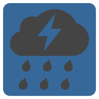 Fırtına düz vektör piktogram