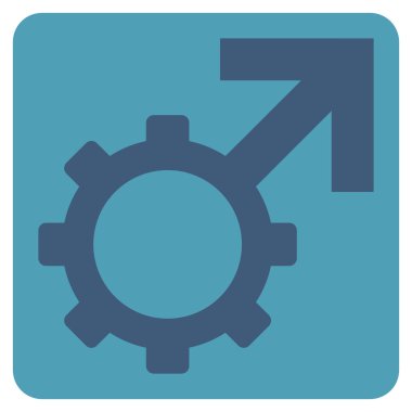 Teknolojik Potence düz vektör piktogram